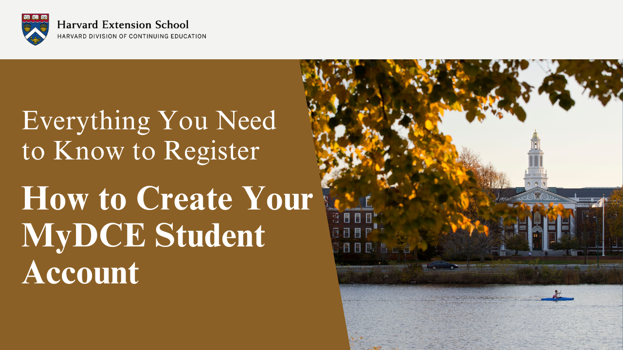 How to Create Your MyDCE Account